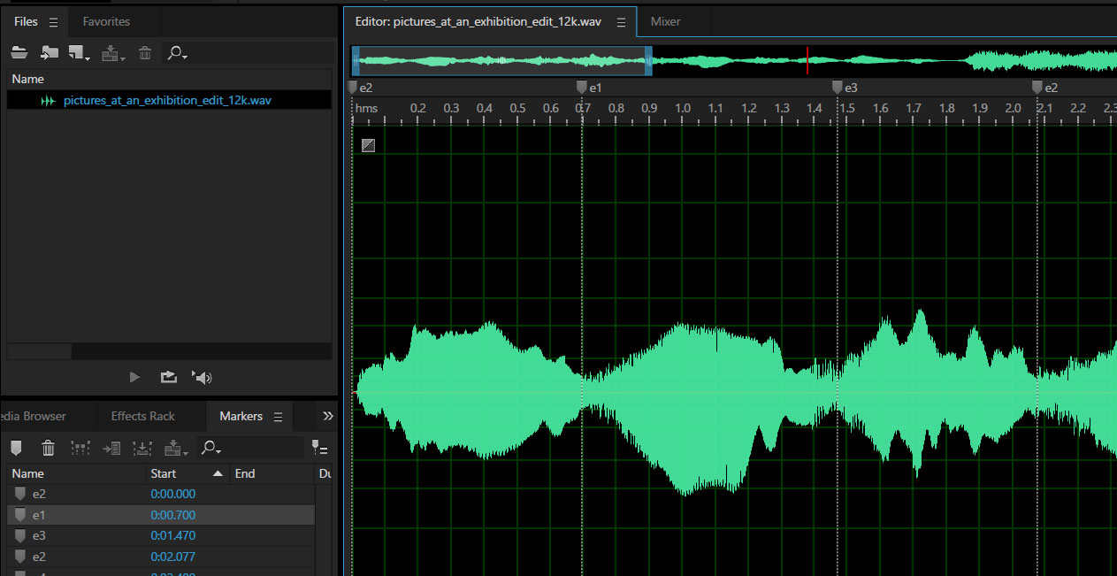 Event Markers in Audio File